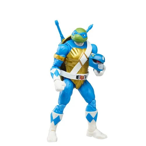 Power Rangers X Teenage Mutant Ninja Turtles Lightning Collection Donatello Black and Leonardo Blue Action Figures