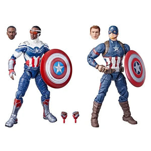 Avengers Marvel Legends 6-Inch Captain America Sam Wilson and Steve Rogers