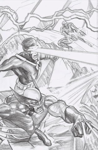 Uncanny Avengers 1 Alex Ross Full Art Sketch Connecting X-Men Variant Part A [G.O. D.S., Fall]