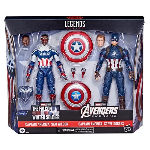Avengers Marvel Legends 6-Inch Captain America Sam Wilson and Steve Rogers