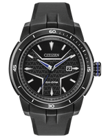 Eco-Drive Black Panther Black IP Strap Watch with Black Dial