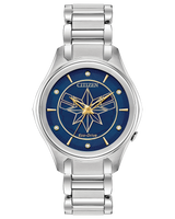 Eco-Drive Captain Marvel Crystal Accent Watch with Blue Dial