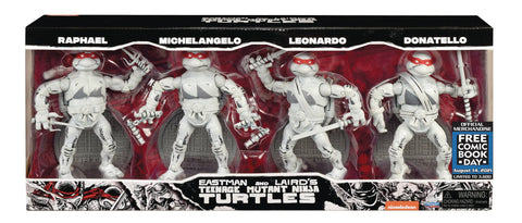Teenage Mutant Ninja Turtles FCBD 2021 PX Elite Series Black & White 4 pack set