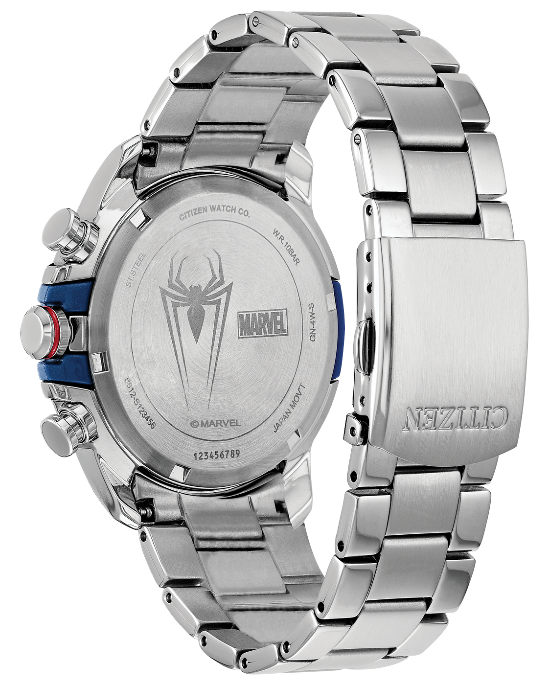 Marvel Spider Man Eco-Drive Blue Dial Stainless Steel Men’s Watch