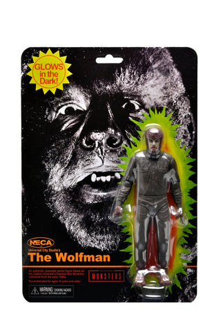 Universal Monsters 7” Scale Action Figures Retro Glow in the Dark The Wolfman