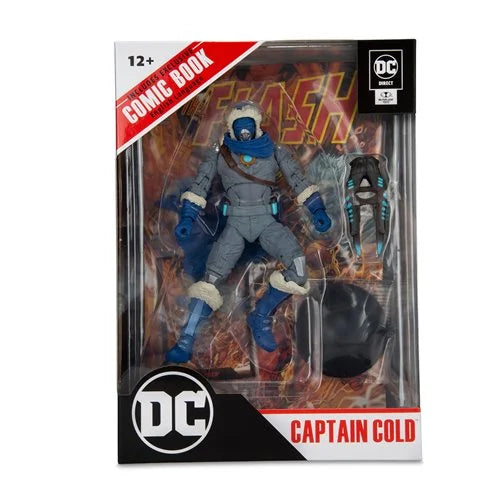 The Flash Captain Cold Page Punchers 7-Inch Scale Action Figure with The Flash Comic Book