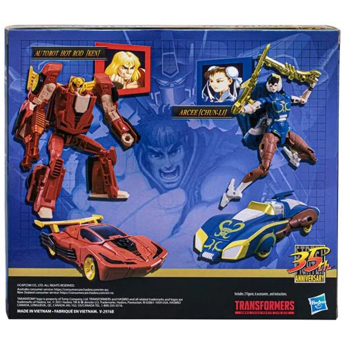 Transformers x Street Fighter II Mash-Up Hot Rod [Ken] vs. Arcee [Chun-Li] 2-Pack