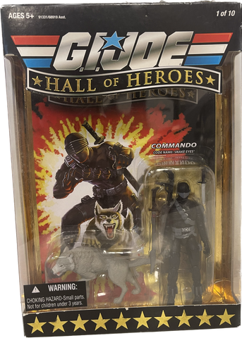 G.I. Joe Hall Of Heroes Snake Eyes Action Figure w/ Timber The Wolf