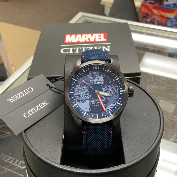 Marvel Heroes Eco-Drive Blue Dial Stainless Steel Men’s Watch