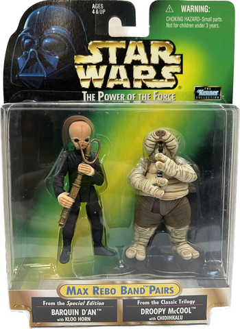 Star Wars Power of the Force Max Rebo Band Pairs Barquin D'An & Droopy McCool