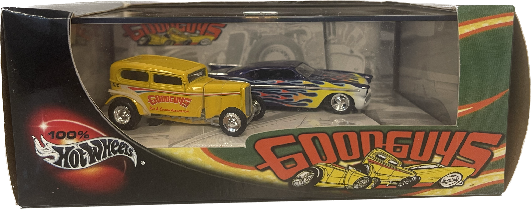 100% Hot Wheels Good Guys Custom '57 Chevy & '32 Ford Sedan Set