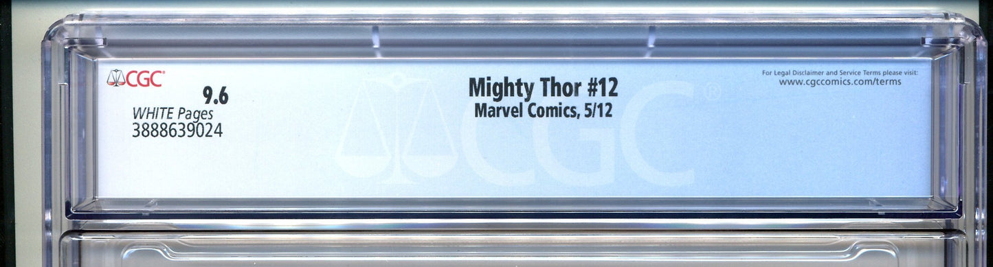 The Mighty Thor #12 CGC 9.6 2012 Marvel Comics