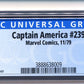 Captain America #239 CGC Graded 9.4