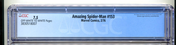 Amazing Spider-Man #153 CGC Graded 7.5