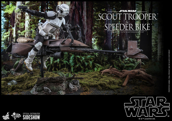 Star Wars ROTJ Scout Trooper and Speeder Bike Sixth Scale Figure Set MMS612