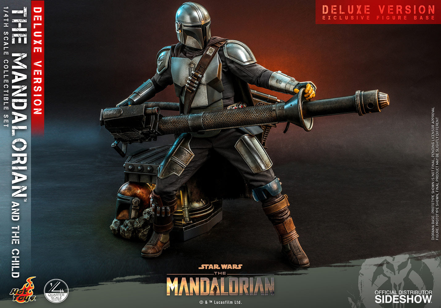 Star Wars The Mandalorian and The Child Quarter Scale Collectible Set (Deluxe Version) QS017